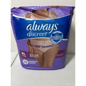 Always Discreet Adult Incontinence & Postpartum Underwear for Women XL